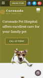 Mobile Screenshot of coronadopethospital.com