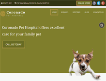 Tablet Screenshot of coronadopethospital.com